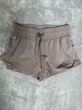 CRZ YOGA Women's Athletic Drawstring Shorts - Taupe